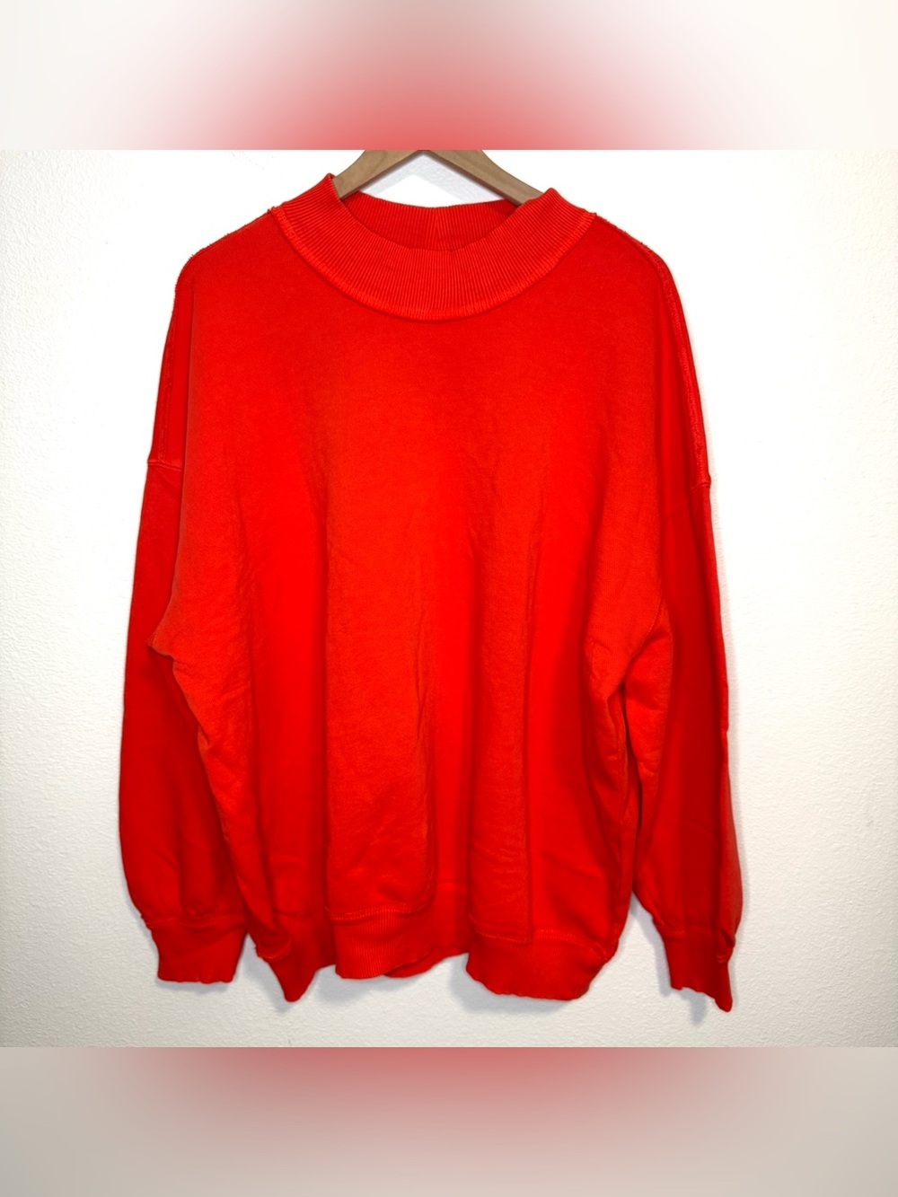 Free people mockneck pullover sweatshirt
